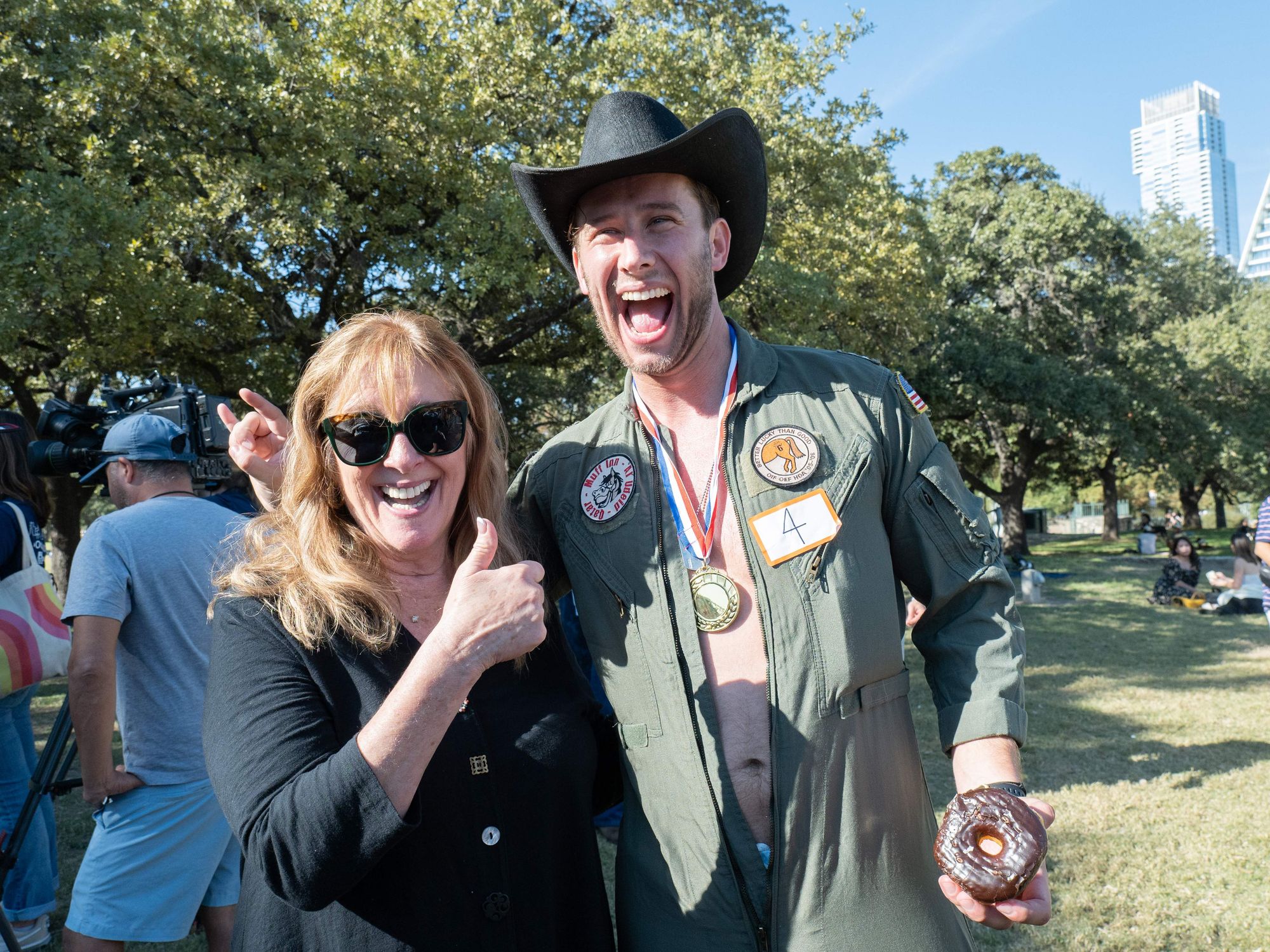 Max Braunstein and Glen Powell's mom, Cyndy