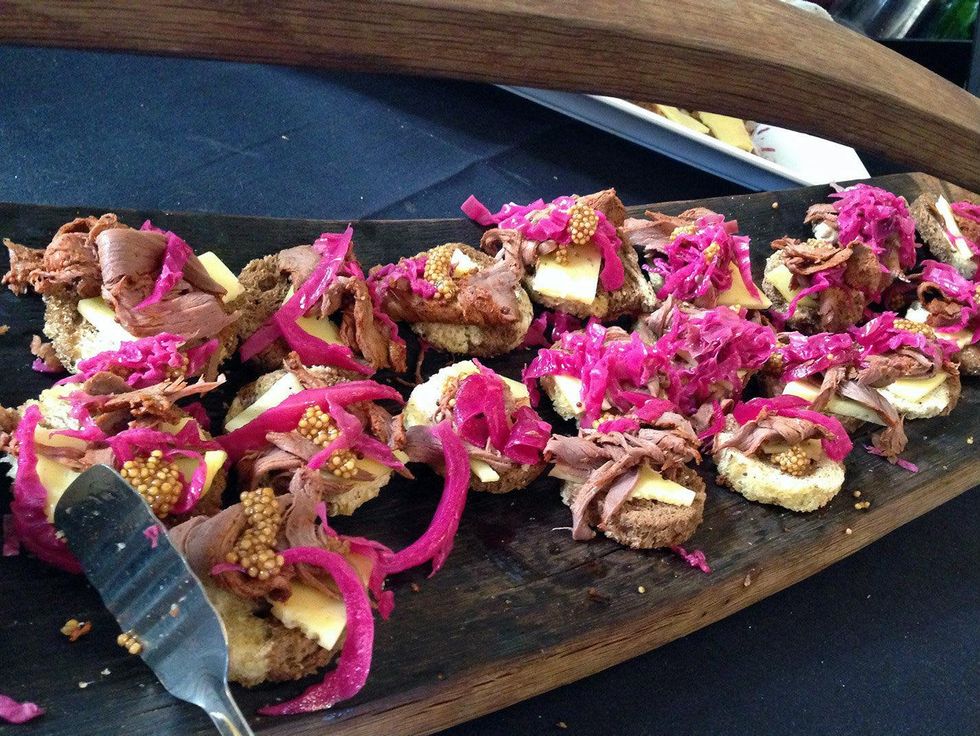 Max's Wine Dive crostini at Slow Food Austin Grub Trivia
