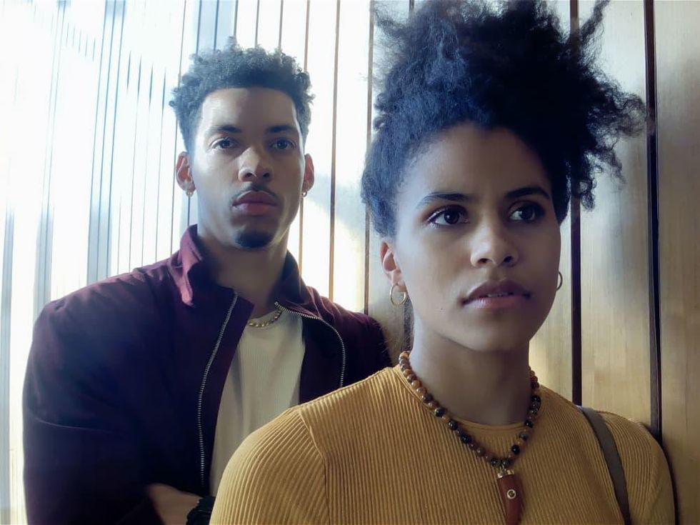 Melvin Gregg and Zazie Beetz in High Flying Bird