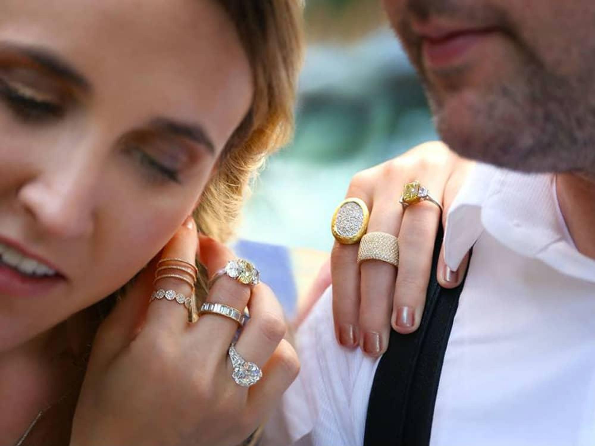 Menagerie engagement wedding rings