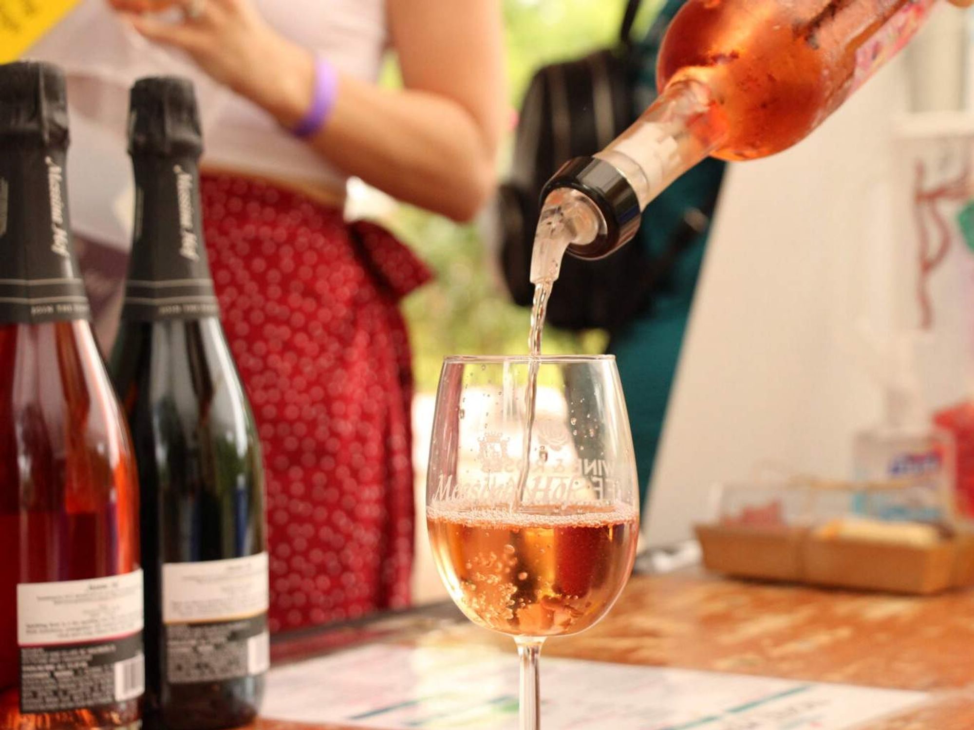 Messina Hof Winery glass and rosé