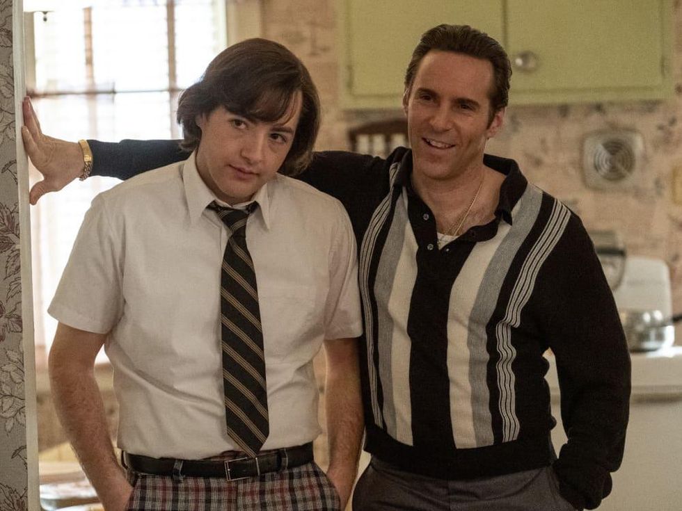Michael Gandolfini and Alessandro Nivola in The Many Saints of Newark