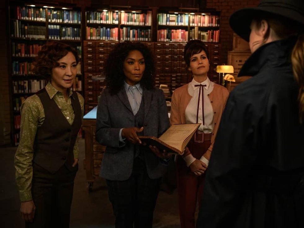 Michelle Yeoh, Angela Bassett, and Carla Gugino in Gunpowder Milkshake