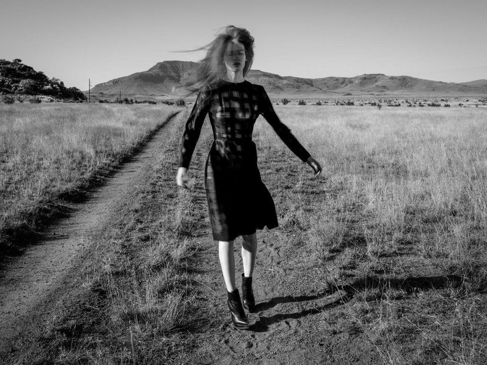 Models.com photo shoot in Marfa, Texas