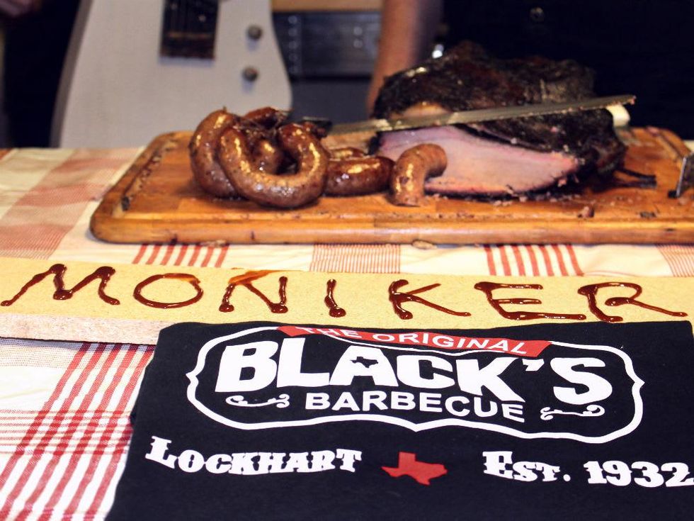 Moniker Guitars Texas BBQ Party December 2014 - Black's Barbecue Brisket