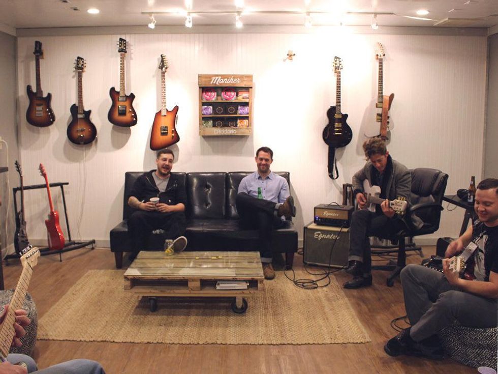 Moniker Guitars Texas BBQ Party December 2014 - Listening Room