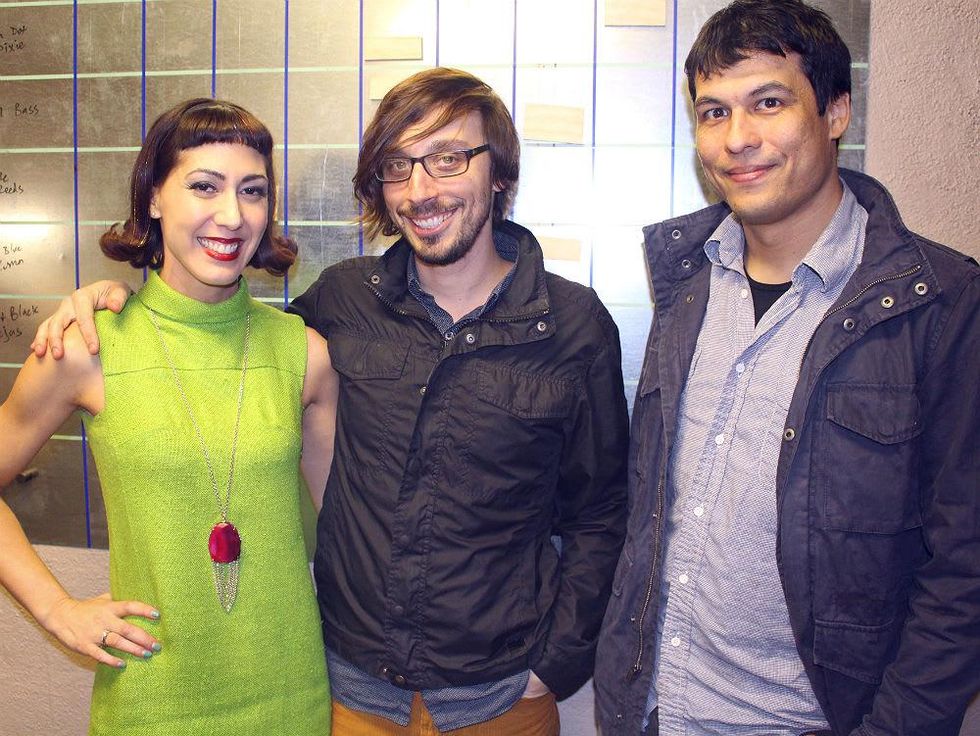 Moniker Guitars Texas BBQ Party December 2014 - The Octopus Project - Yvonne Lambert - Josh Lambert - Toto Miranda