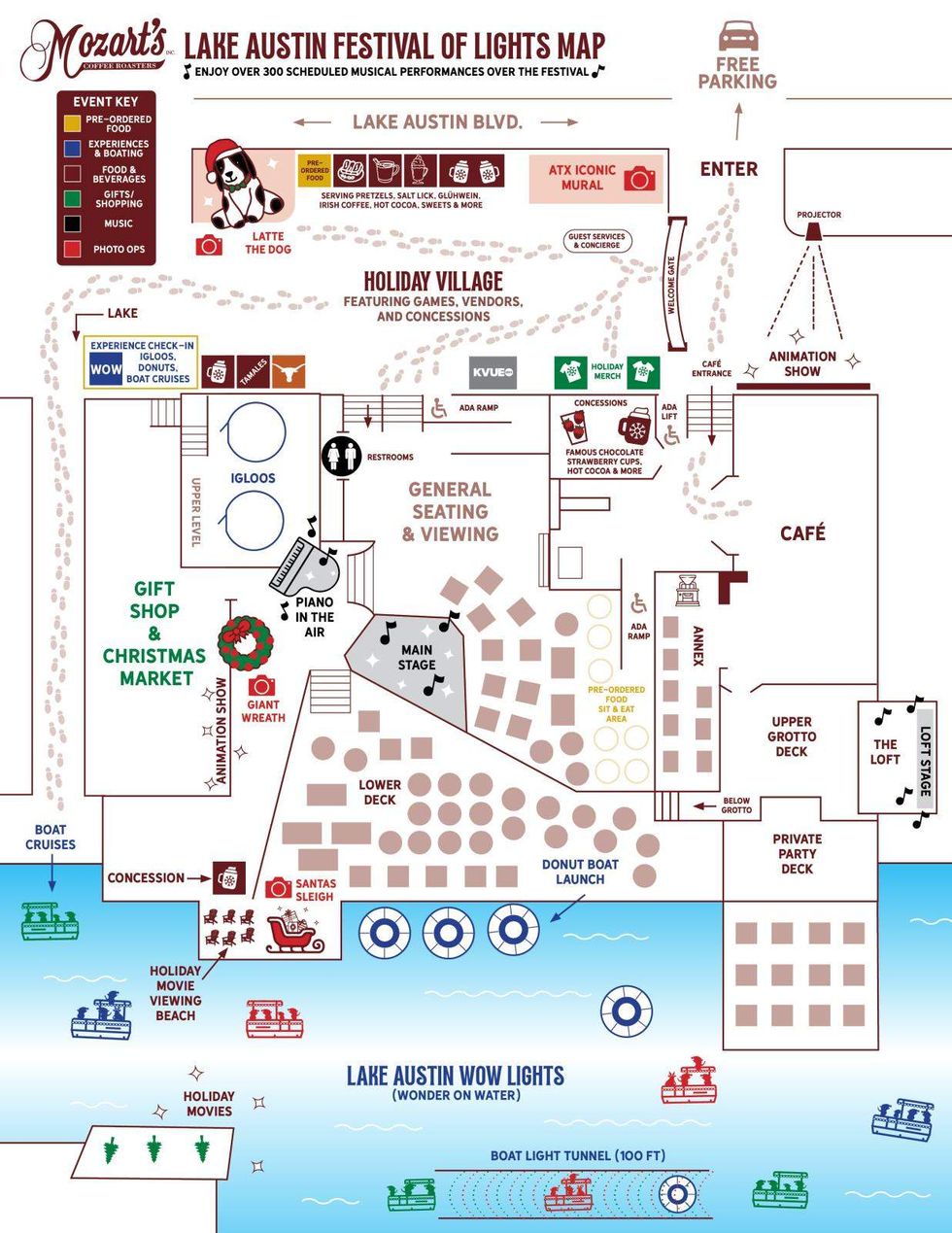 Mozart's Festival of Lights Map