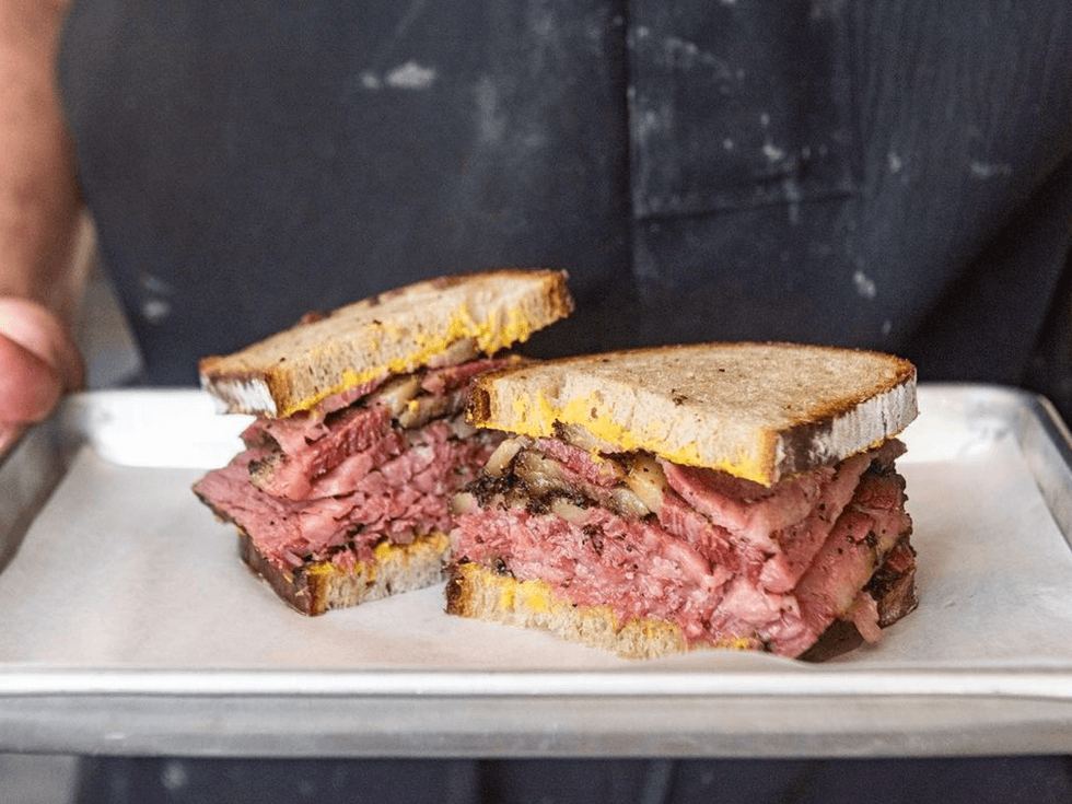 Mum Foods Smokehouse And Delicatessen pastrami sandwich