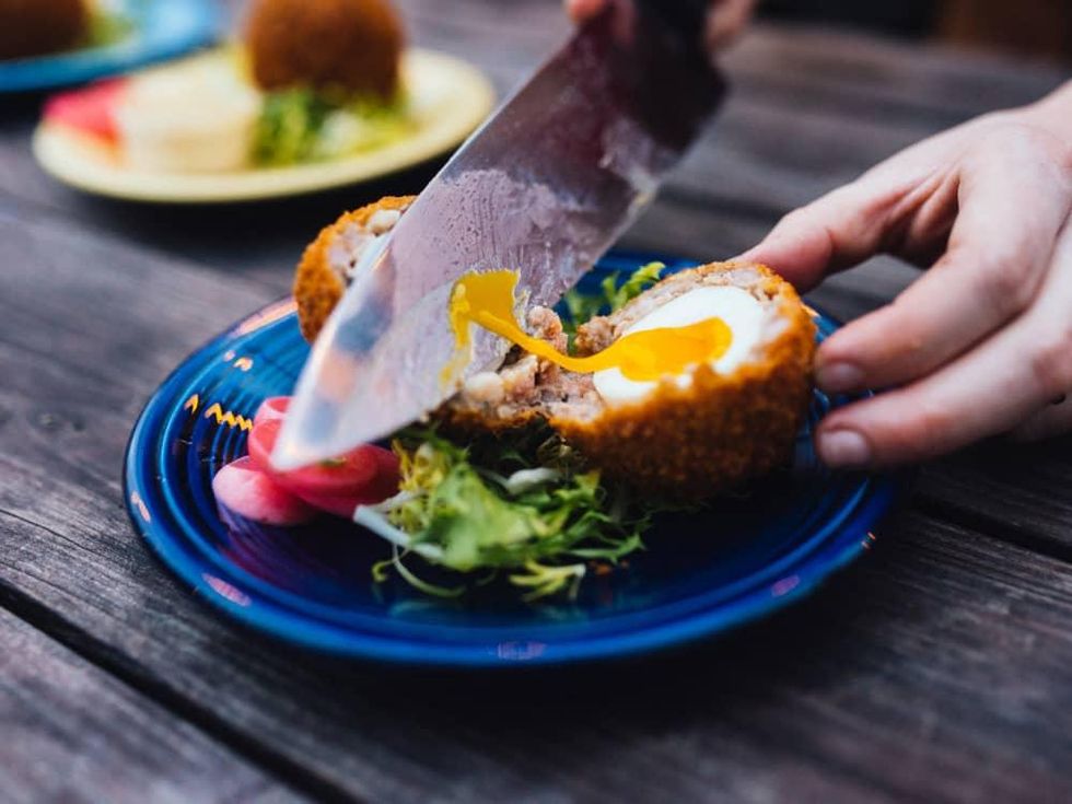 Native Hostel brunch Scotch egg