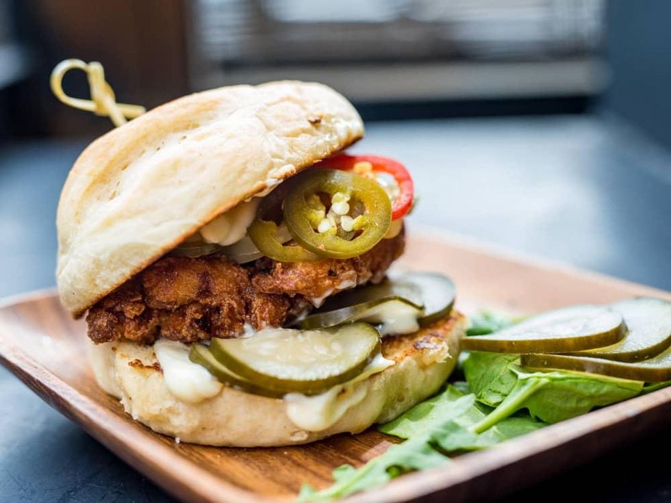Native Hostel fried chicken sandwich