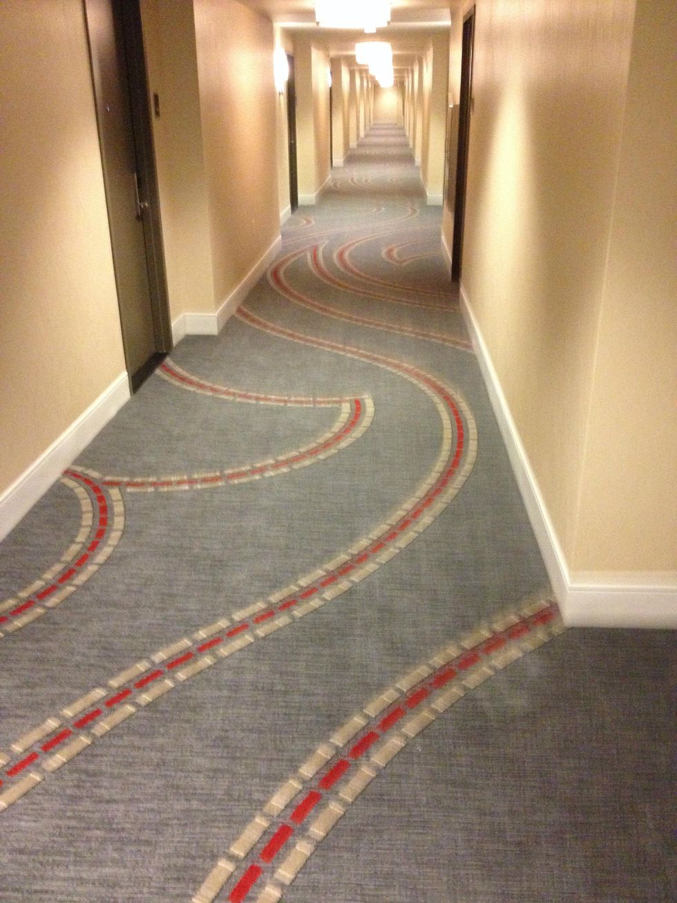 new I-35 carpet at Hilton Austin downtown