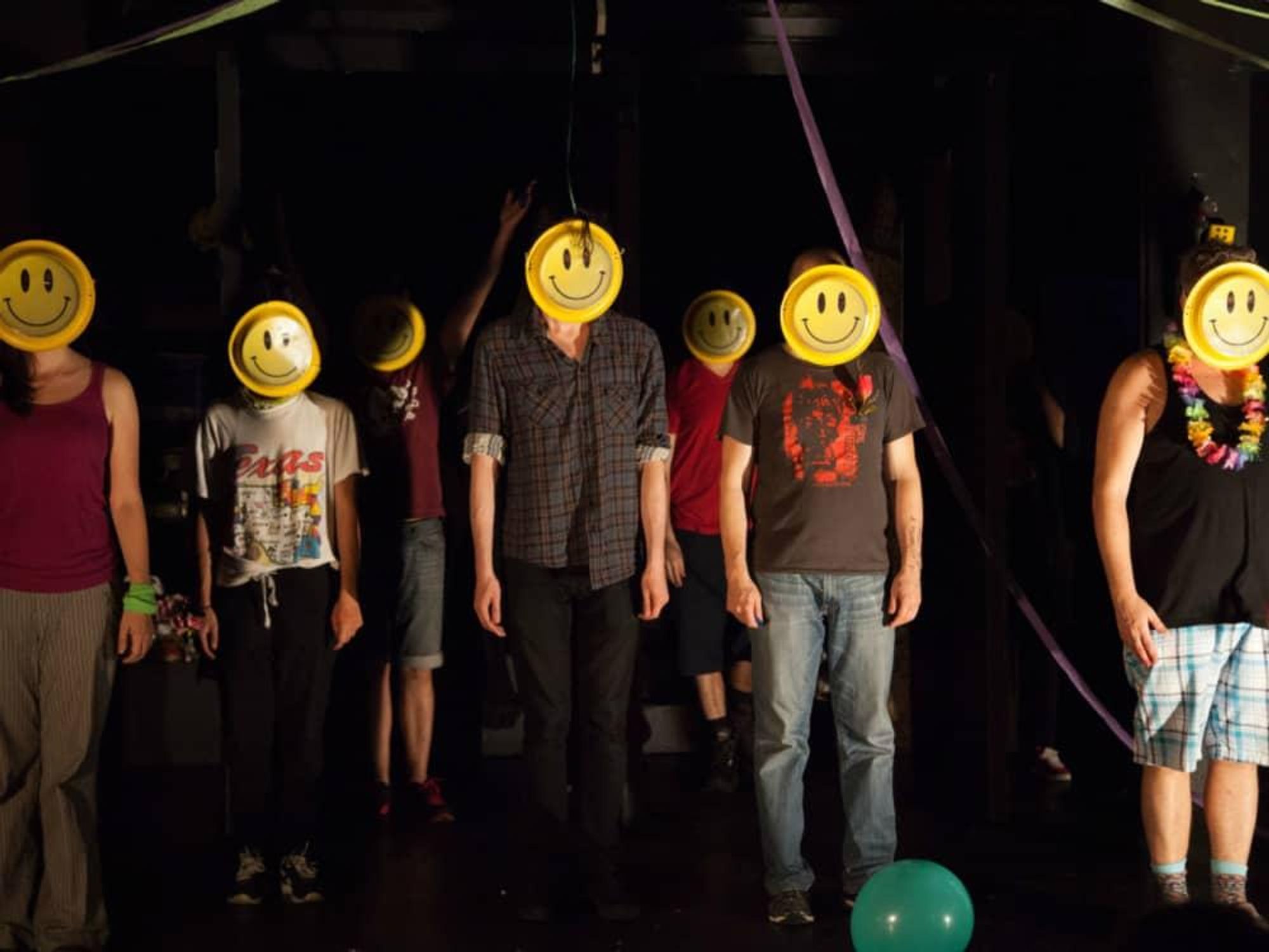 New York Neo-Futurists improv theater group smiley face 2015