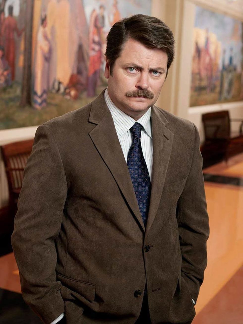 Nick Offerman as Ron Swanson of Parks and Recreation