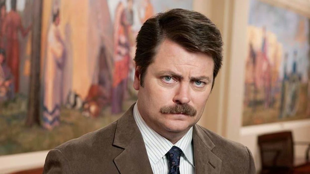 Nick Offerman as Ron Swanson of Parks and Recreation