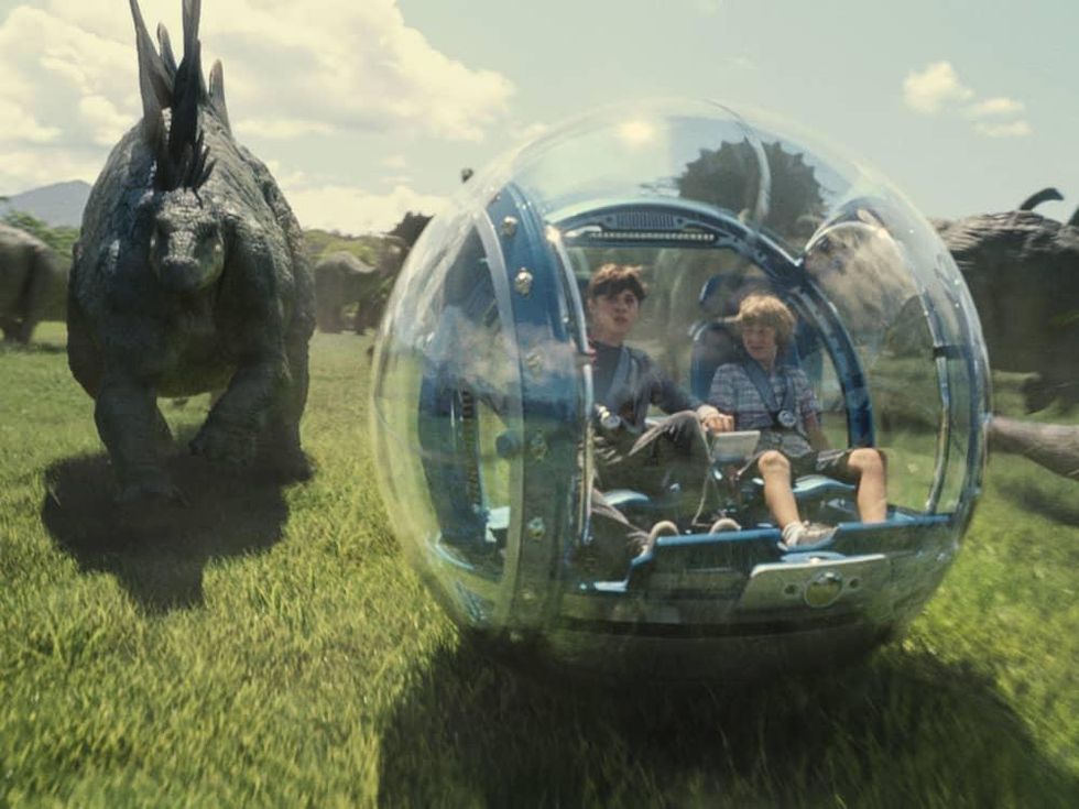 Nick Robinson and Ty Simpkins in Jurassic World