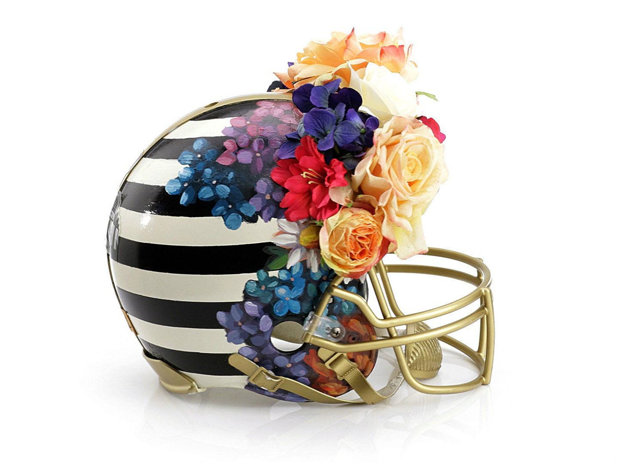 Nicole Miller helmet for Bloomingdale's Fashion Touchdown