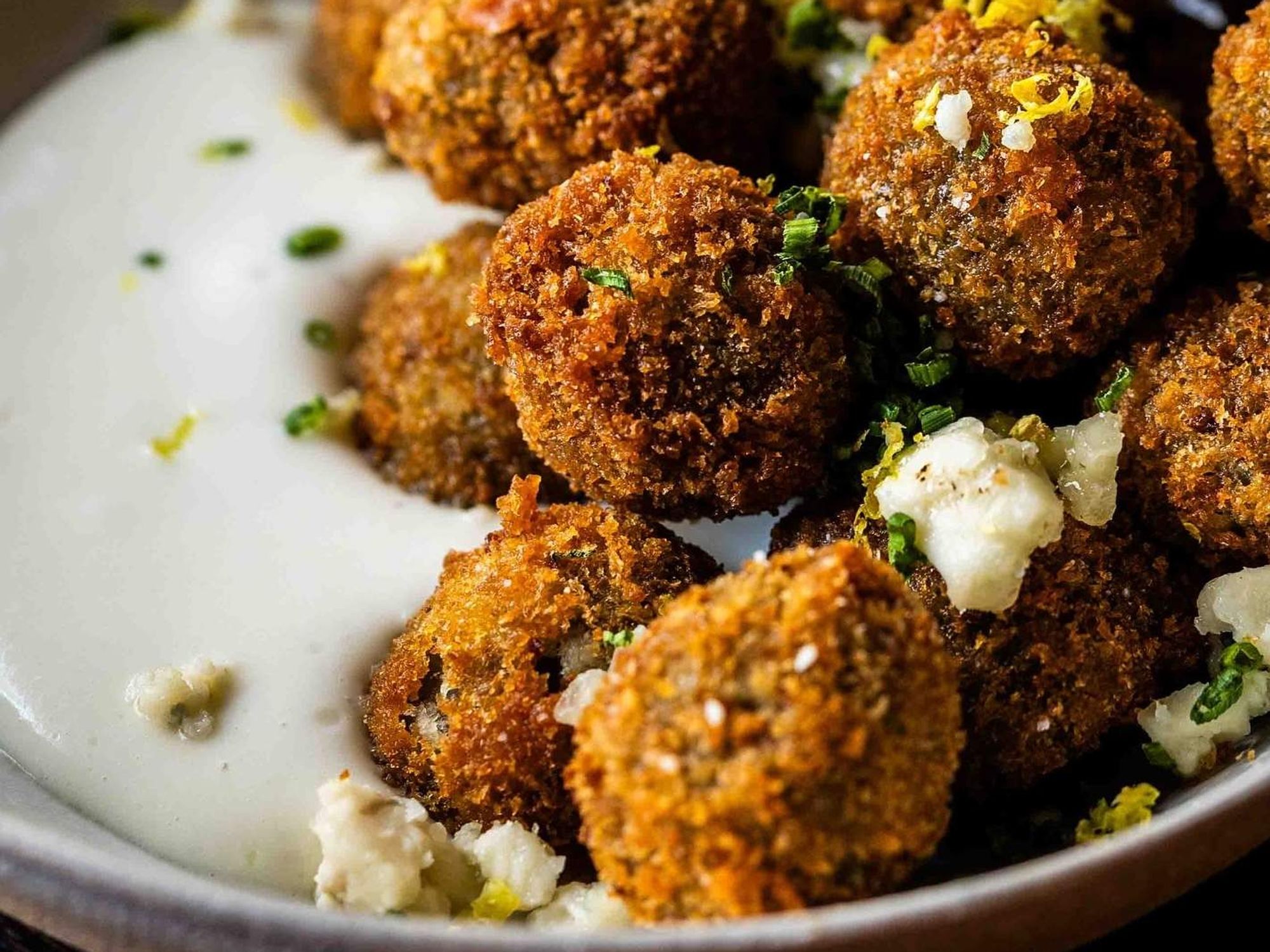 Njuda buffalo chicken arancini with blue cheese from Casa Bianca