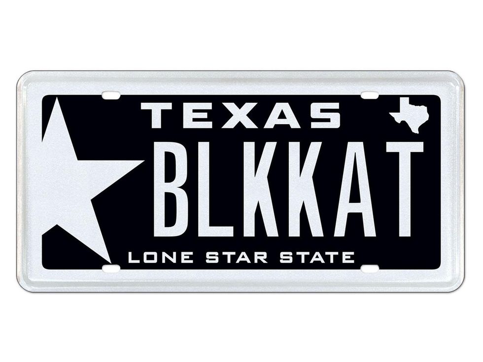 No. 1 top 10 Texas license plates 2013 LSBlack-BLKKAT
