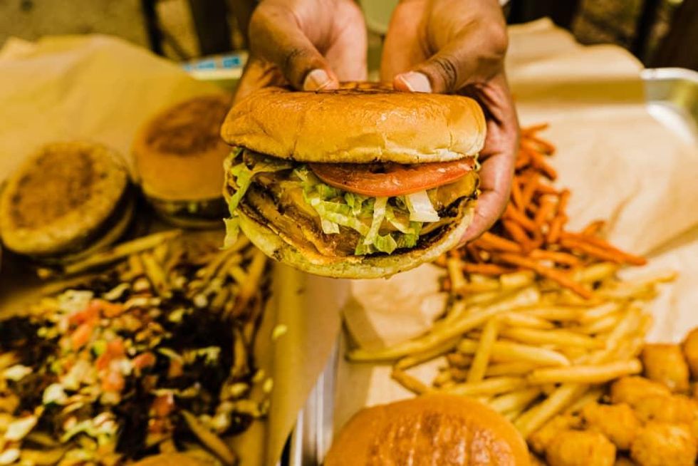 Nom Burger cheeseburger