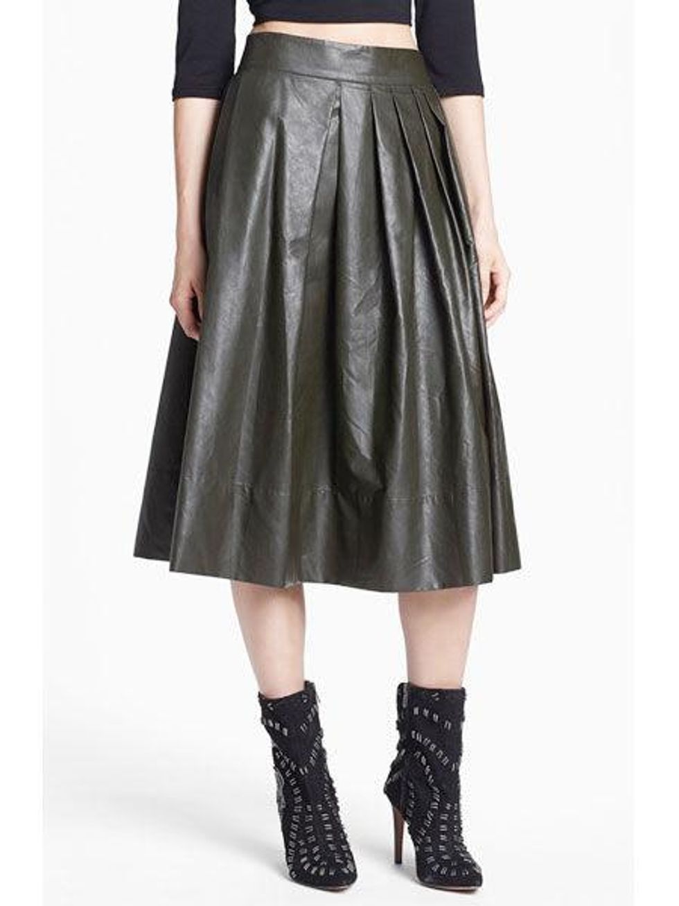 nordstrom Leith 'Town' Pleated Skirt