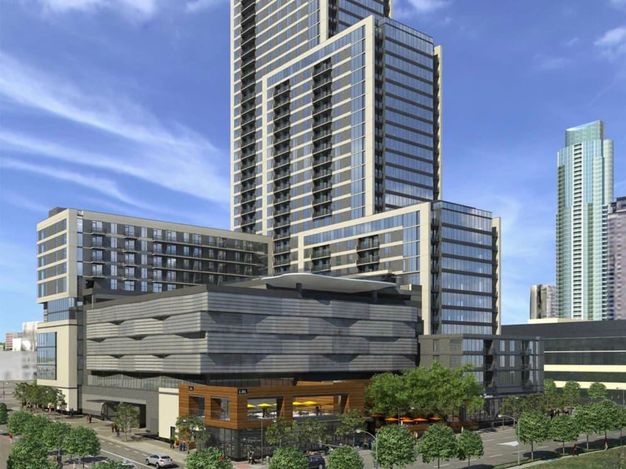 Northshore Austin tower building downtown Second Street District rendering