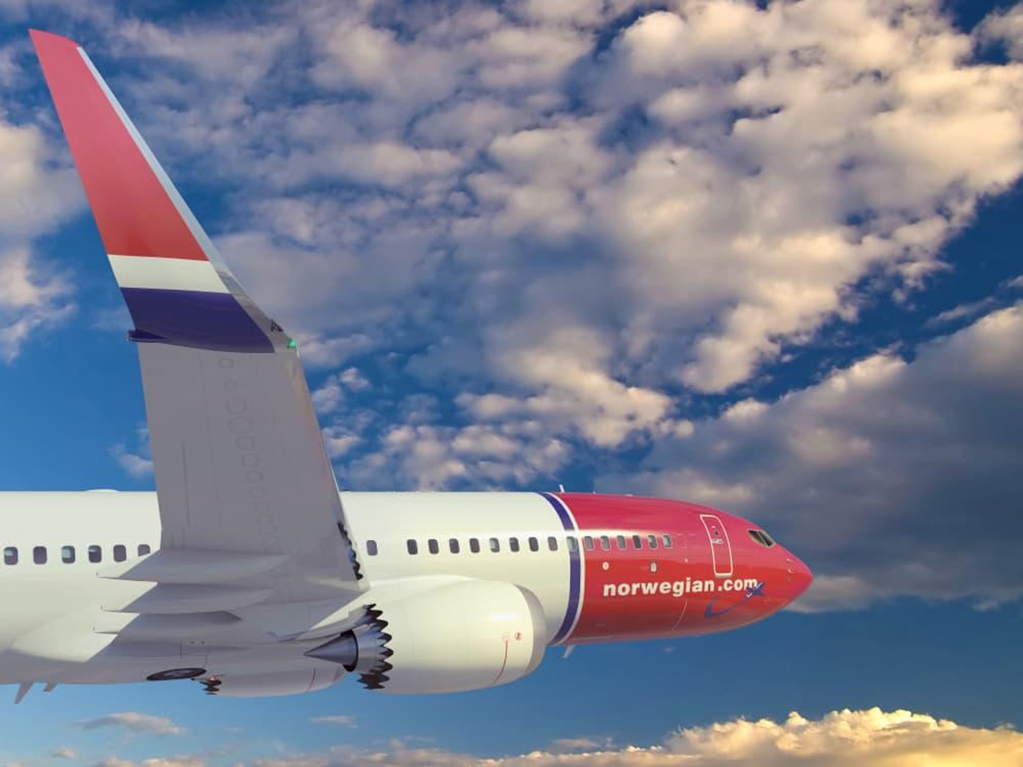 Norwegian airline plane Boeing 737 MAX8