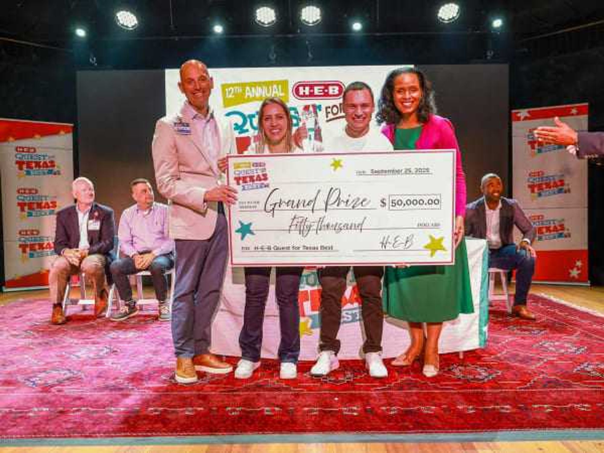 Oca Foods accepting grand prize for winning the Quest for Texas Best