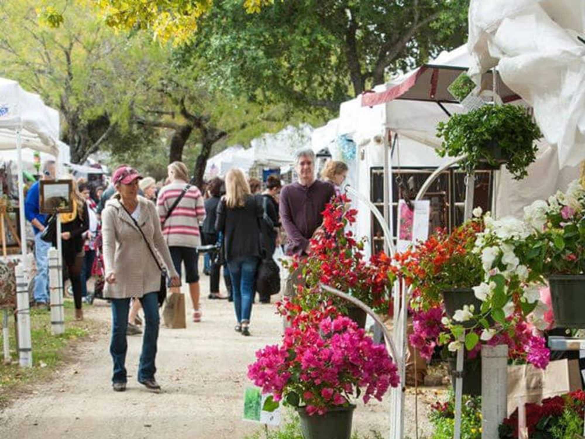 Old Gruene Market Days vendors historic district Texas