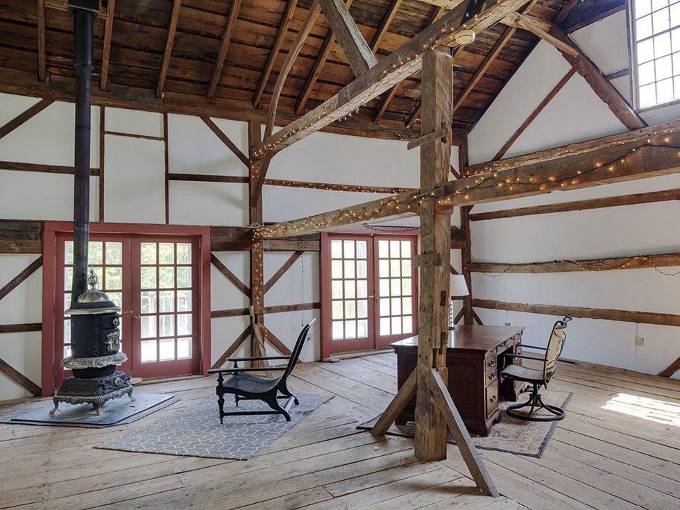 On the Market Renee Zellweger 1774 house in Connecticut September 2014 barn interior