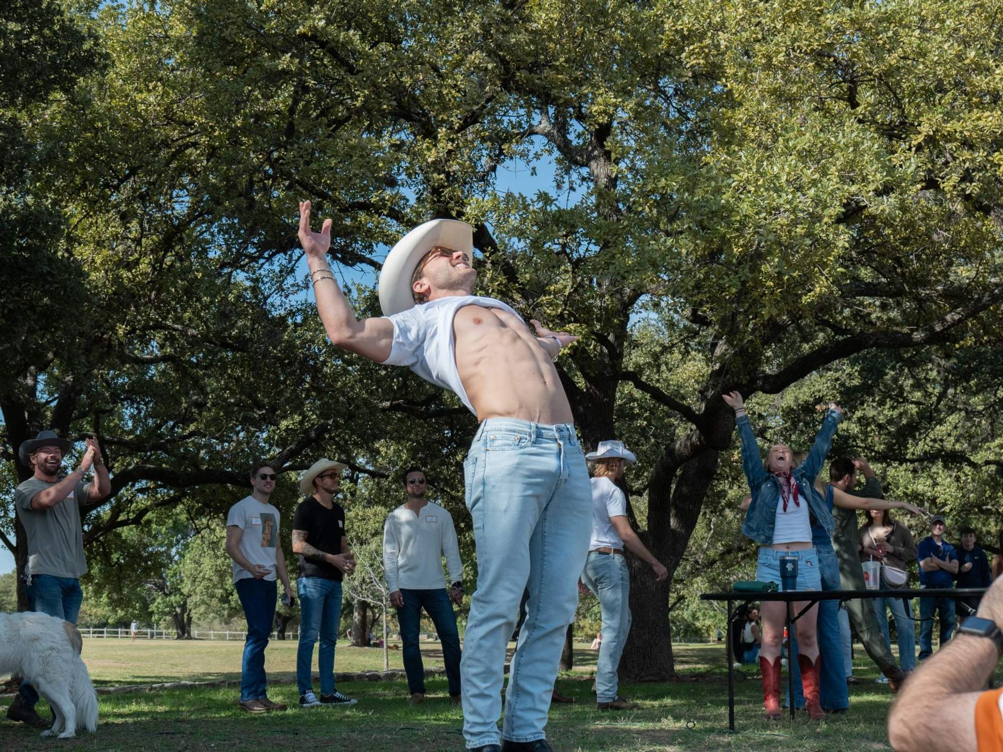 One contestant showed some skin to garner some points with the judges.