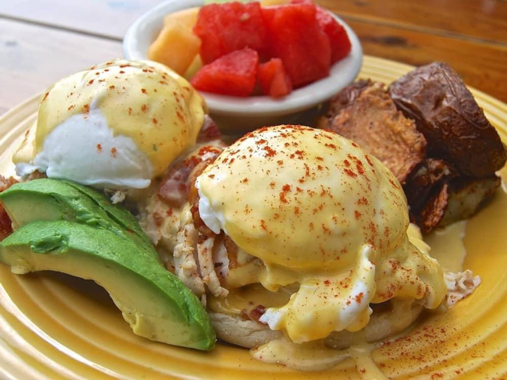 Opal Divine's eggs benedict
