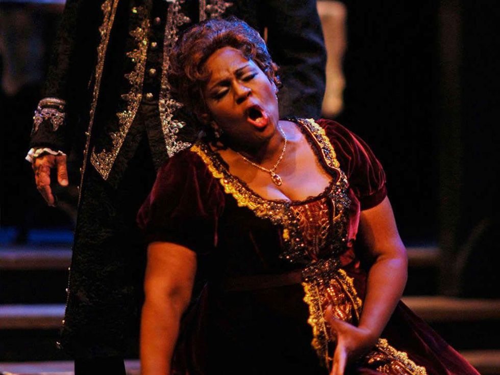 opera singer in Austin Lyric Opera production of Puccini's Tosca