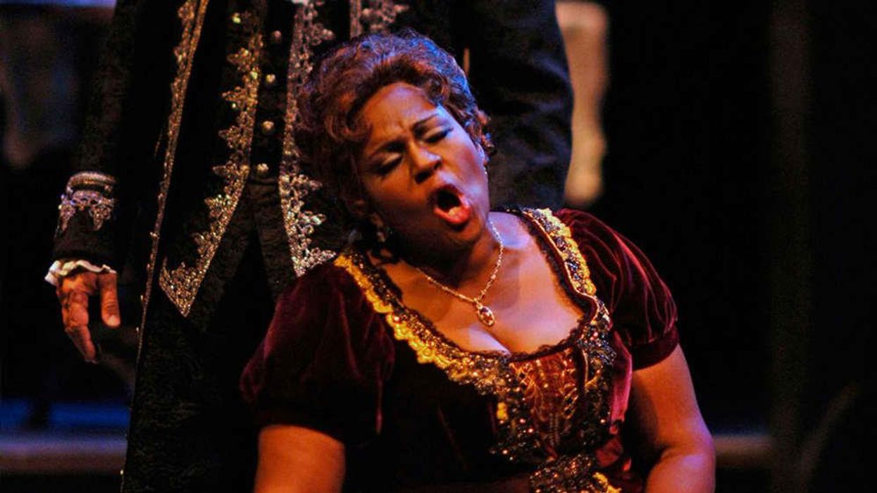 opera singer in Austin Lyric Opera production of Puccini's Tosca