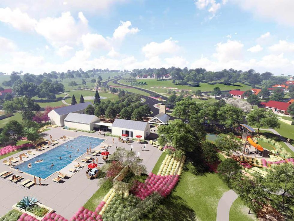 Orchard Ridge housing development Liberty Hill amenity center rendering