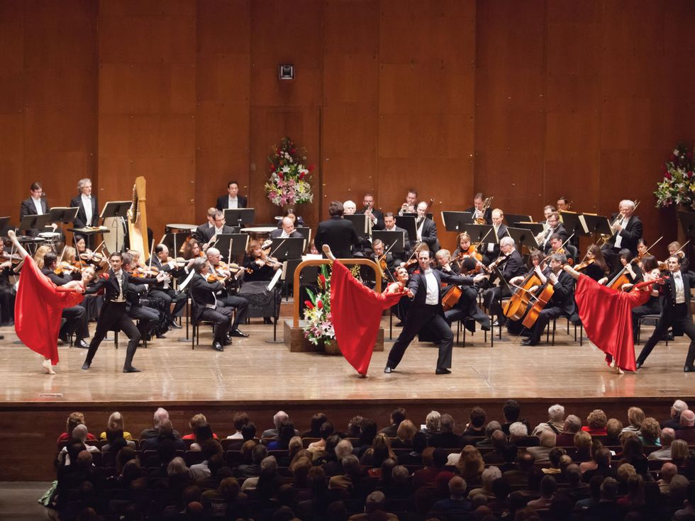 orchestra and dancers performing Salute to Vienna