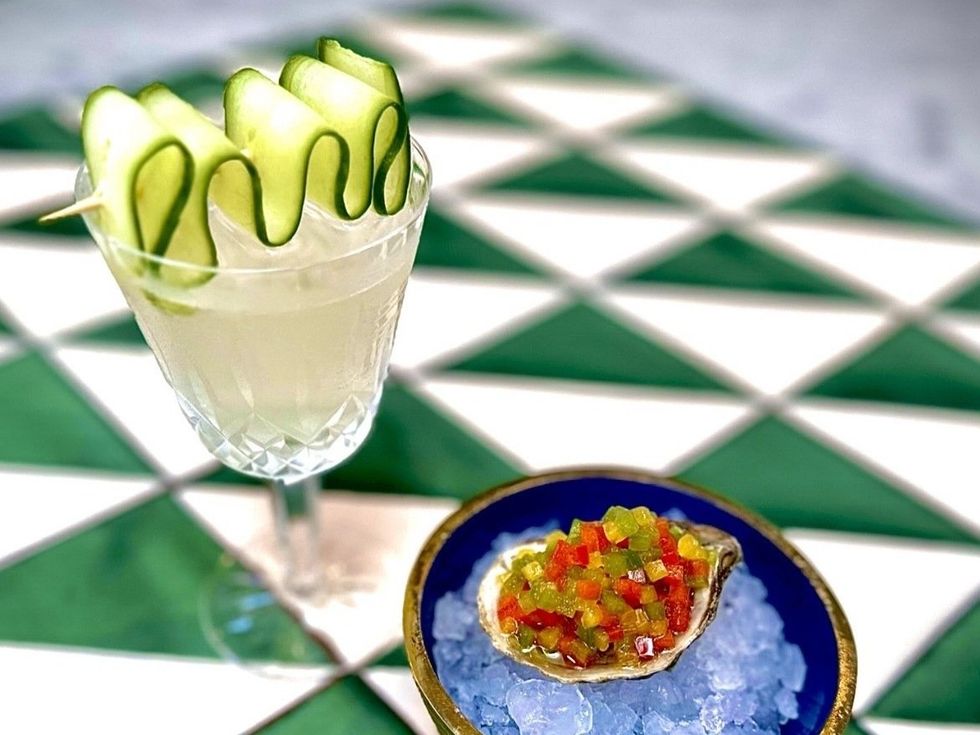 Oyster and cocktail by Bill's Oyster