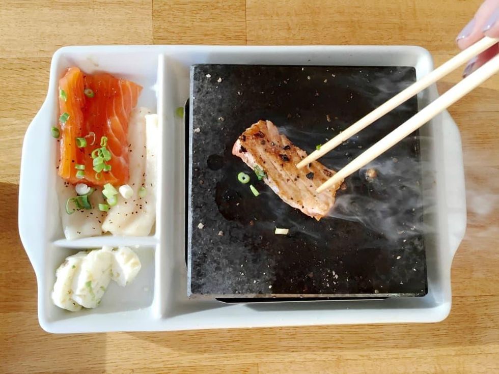 Pacific Rim Sushi & Yakitori Lounge Austin restaurant Japanese hot rock dinner