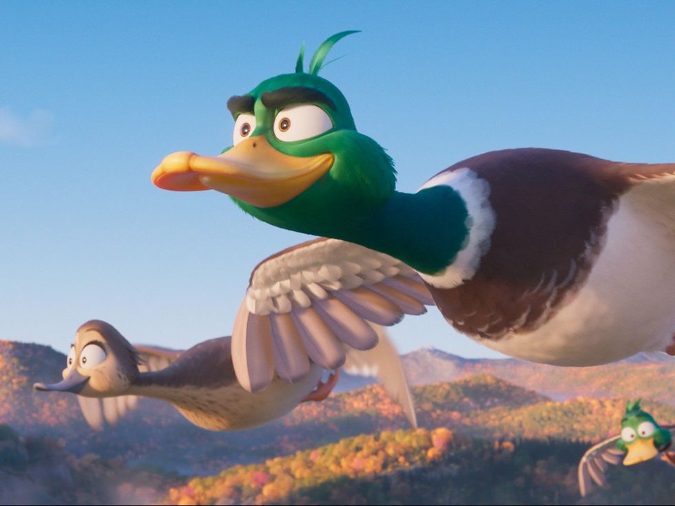 Pam (Elizabeth Banks), Mack (Kumail Nanjiani), and Dax (Caspar Jennings) in Migration