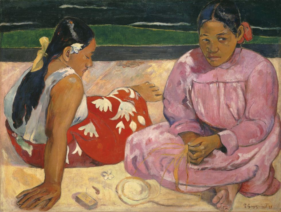 Paul Gauguin, Femmes de Tahiti (Tahitian Women), 1891 on display at the Museum of Fine Arts, Houston