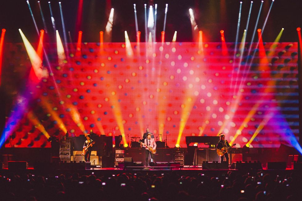 Paul McCartney at the Frank Erwin Center stage