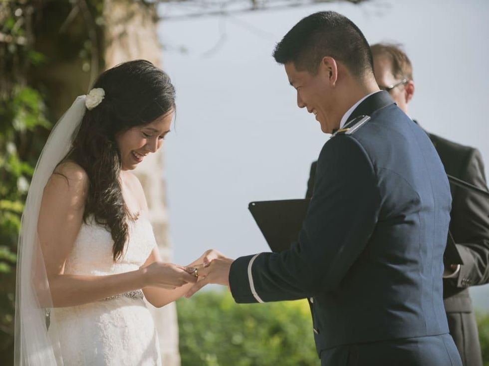 Pauline and Dayle Chang ring exchange
