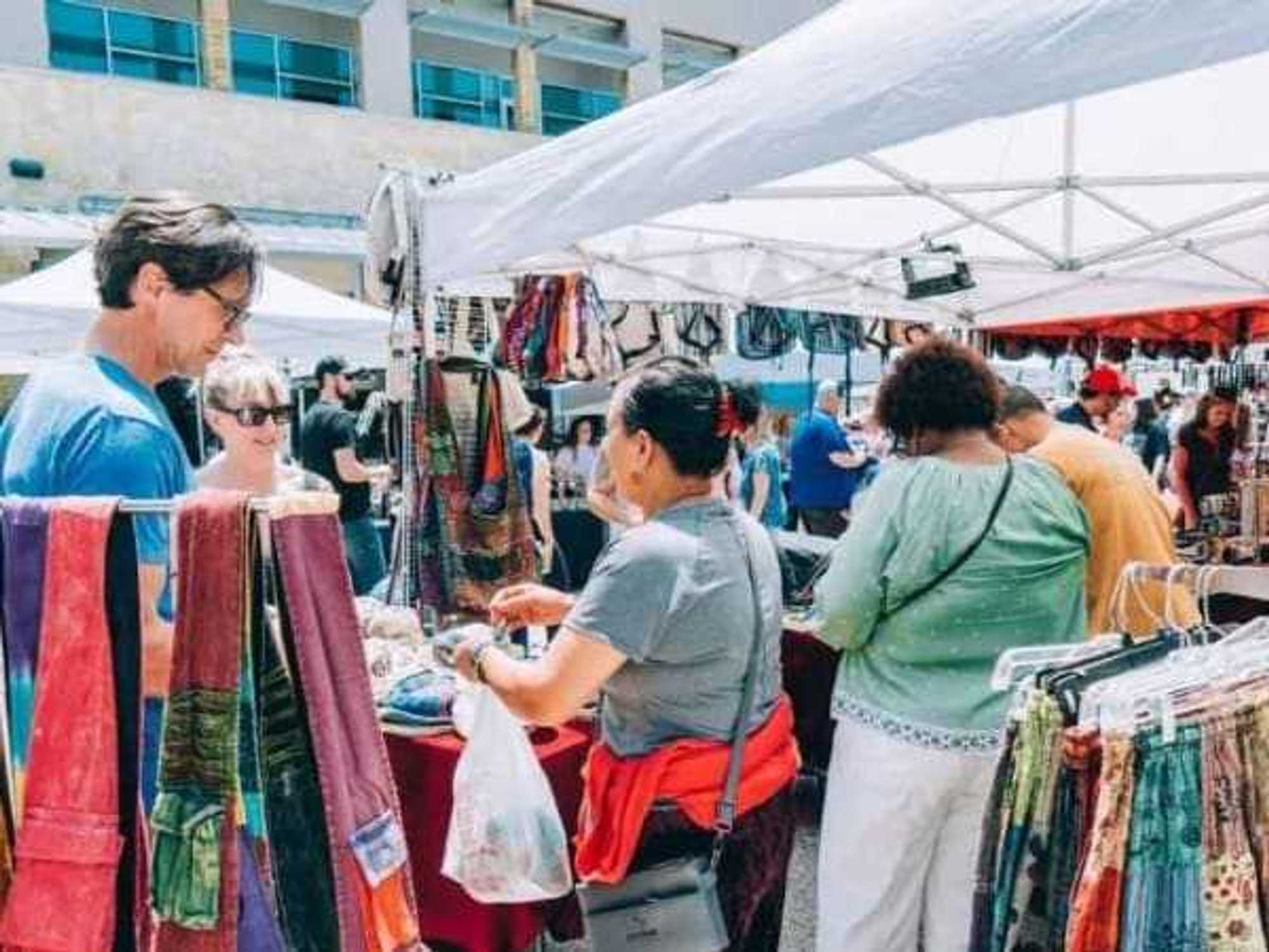 Pecan Street Festival clothing vendor