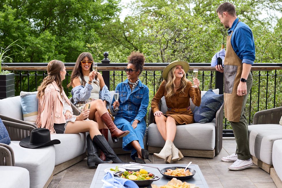 People at Knotty Deck in Austin