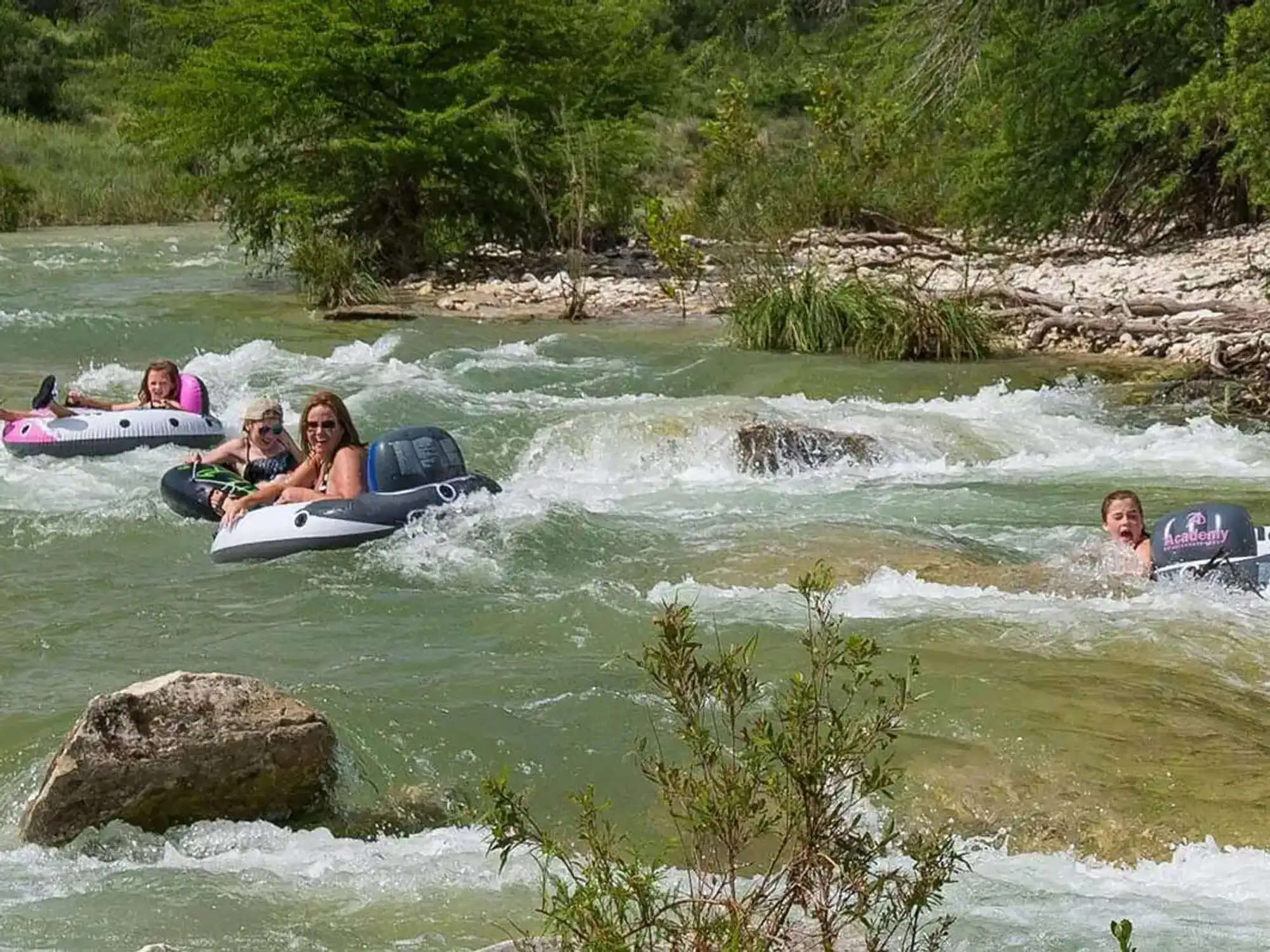 People swimming in Garner State Park