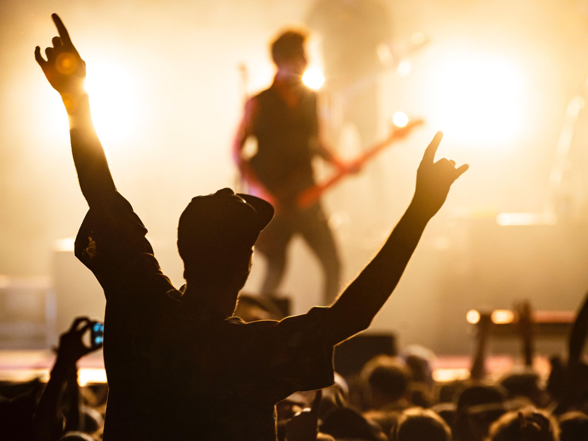 People watching live music