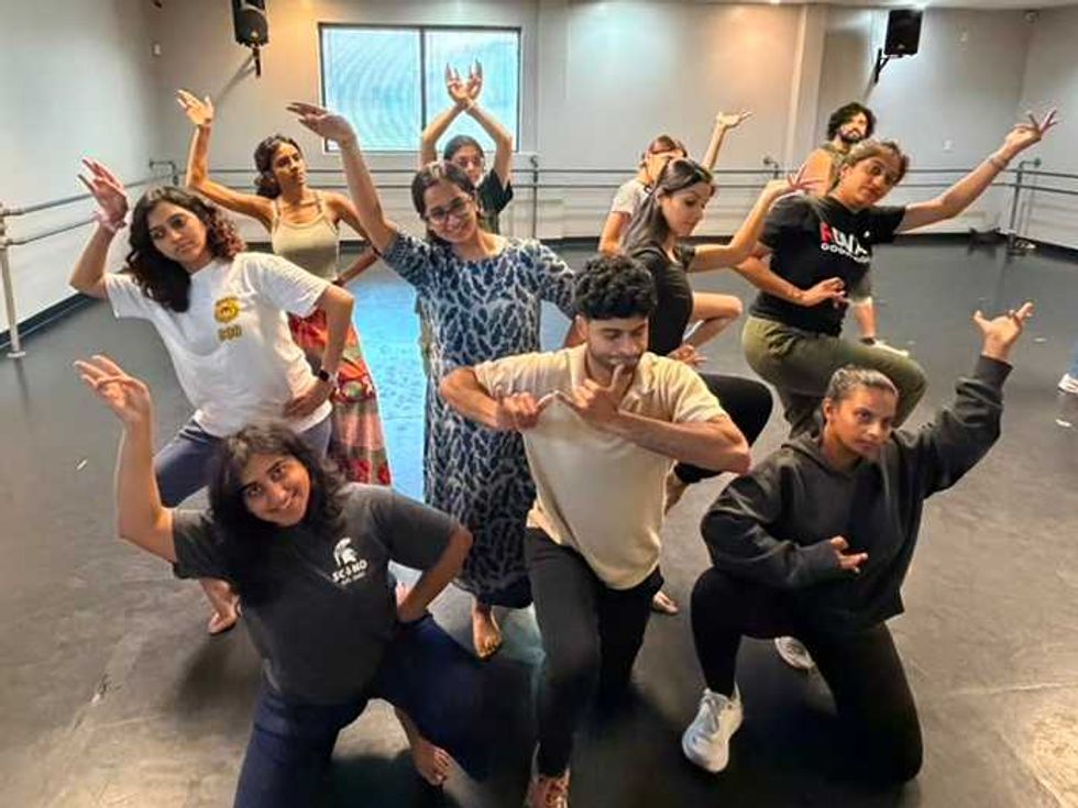 Performers at rehearsal for Raas Leela: An East Side Story