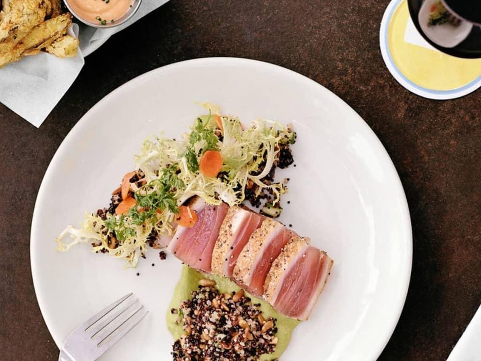 Perla's Seafood and Oyster Bar Austin restaurant dish food