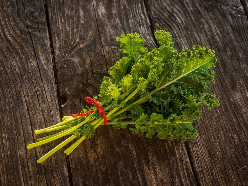 Photo of fresh kale in a bunch