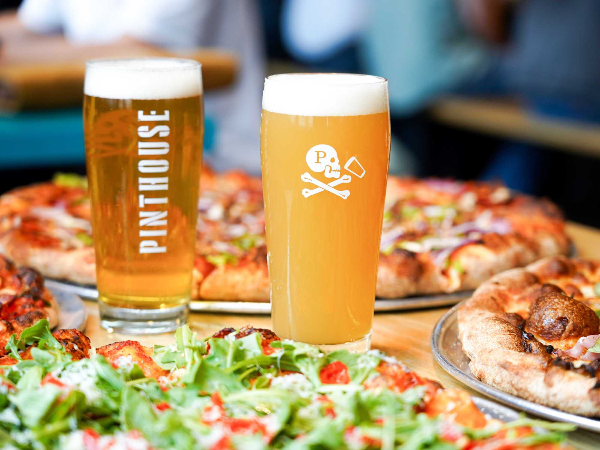 Pinthouse beers and pizza